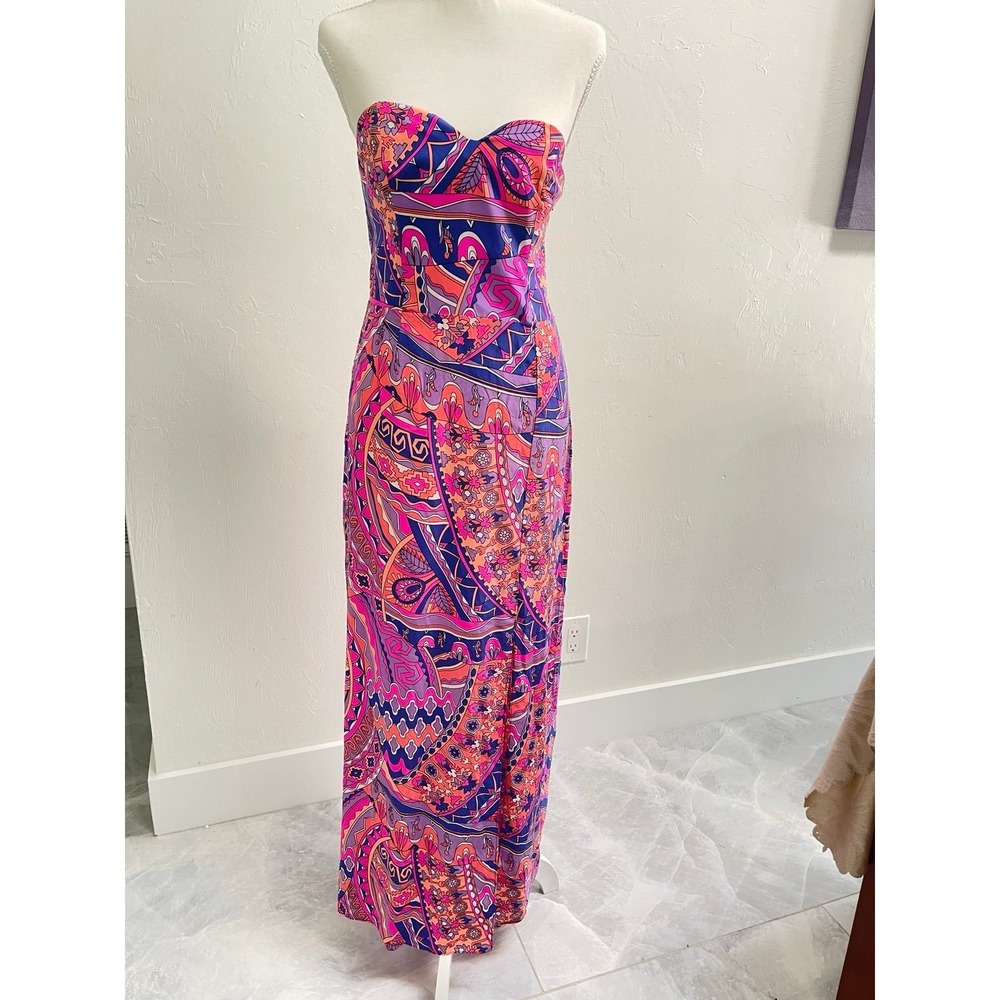 Alice & Trixie Art to Wear maxi‎ dress with side slit in a size M